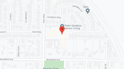 Map of the neighborhood around Woodland Gardens Senior Living