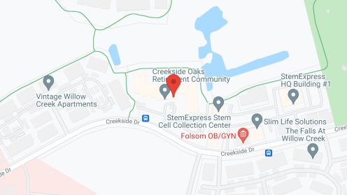 Map of the neighborhood around Creekside Oaks Retirement Community