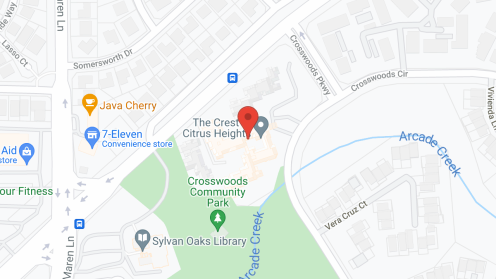 Map of the neighborhood around The Crest at Citrus Heights