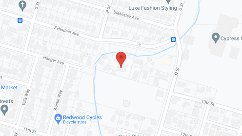 Map of the neighborhood around Arcata's Hollybush House