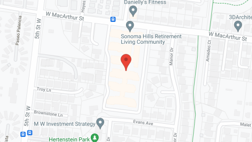 Map of the neighborhood around Sonoma Hills Retirement