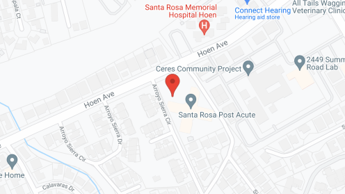 Map of the neighborhood around Santa Rosa Post Acute