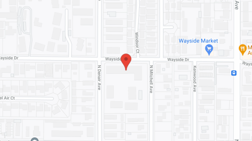 Map of the neighborhood around Denair Manor Apartments