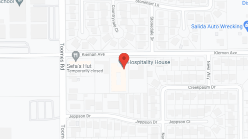 Map of the neighborhood around Hospitality House