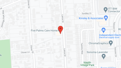 Map of the neighborhood around Five Palms Care Home