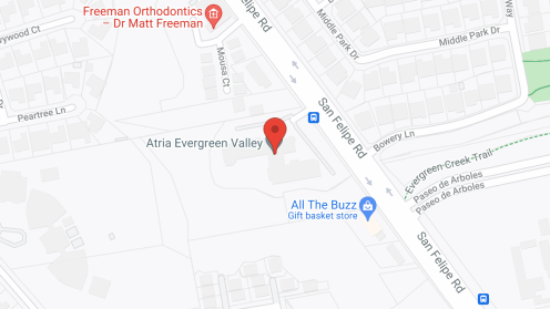 Map of the neighborhood around Atria Evergreen Valley