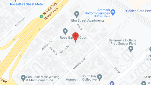 Map of the neighborhood around Rose Garden Court