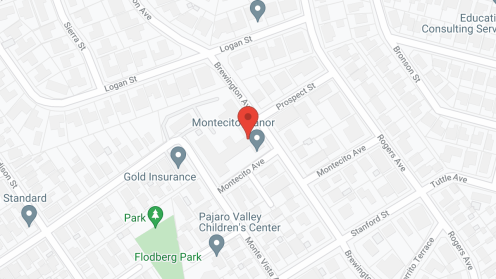 Map of the neighborhood around Montecito Manor
