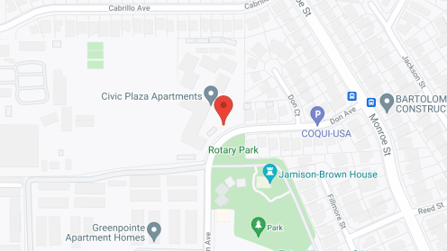 Map of the neighborhood around Civic Plaza Apartments