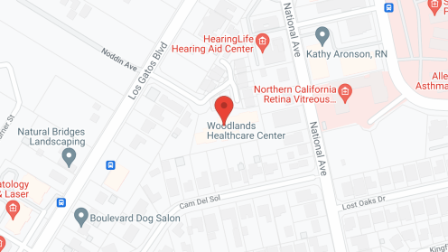 Map of the neighborhood around Woodlands Healthcare Center