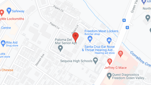 Map of the neighborhood around Paloma Del Mar Senior Apt