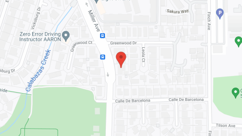 Map of the neighborhood around Purglen of Cupertino