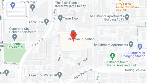Map of the neighborhood around Chateau Cupertino