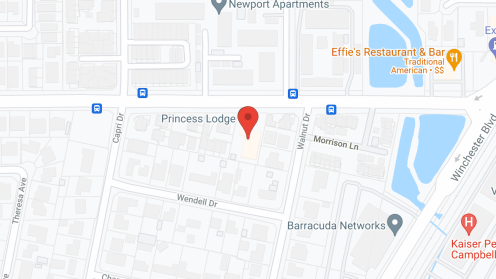 Map of the neighborhood around Princess Lodge