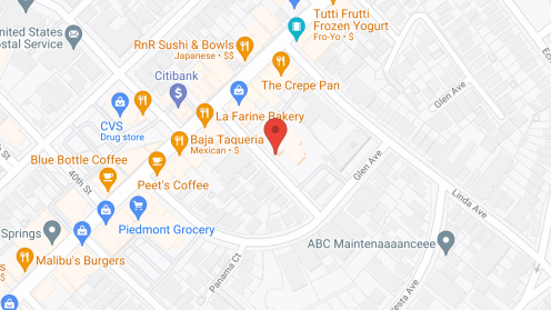 Map of the neighborhood around Piedmont Gardens
