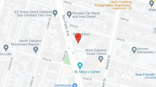 Map of the neighborhood around Saint Andrews Manor