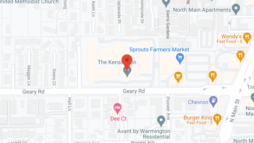 Map of the neighborhood around The Kensington