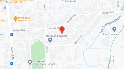 Map of the neighborhood around Lafayette Gardens