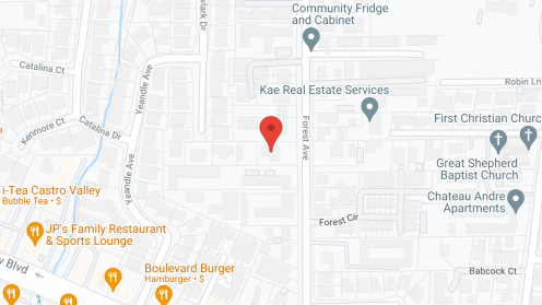 Map of the neighborhood around Woodside RCFE