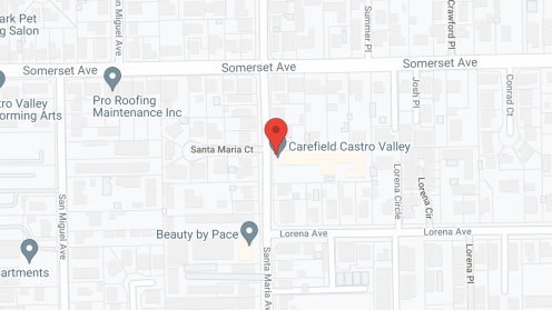 Map of the neighborhood around Carefield Castro Valley Assisted Living and Memory Care