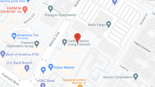 Map of the neighborhood around Carlton Plaza Of Fremont