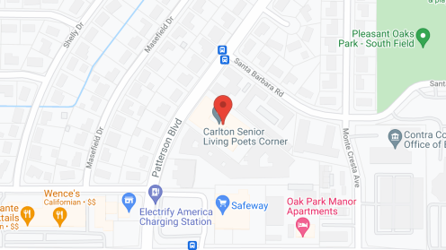 Map of the neighborhood around Carlton Senior Living Poets Corner