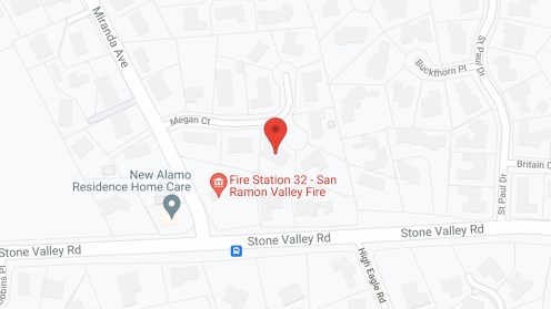 Map of the neighborhood around The Megan House
