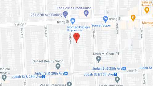 Map of the neighborhood around Sunset Gardens