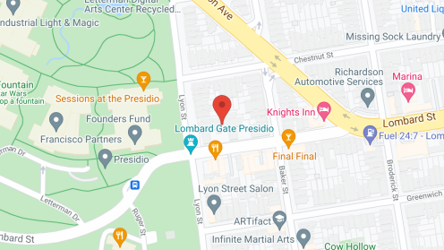 Map of the neighborhood around Presidio Gate Apartments
