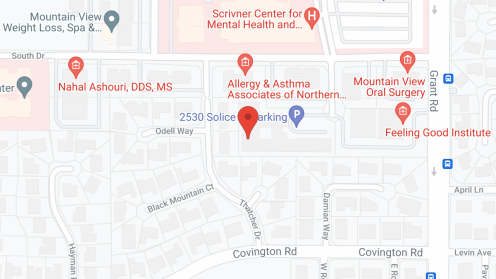 Map of the neighborhood around Mountain View Health Care Ctr
