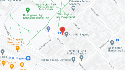 Map of the neighborhood around Pacifica Senior Living Burlingame