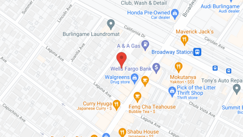 Map of the neighborhood around Burlingame Villa Inc