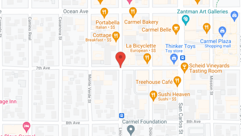 Map of the neighborhood around Victorian-Carmel By the Sea