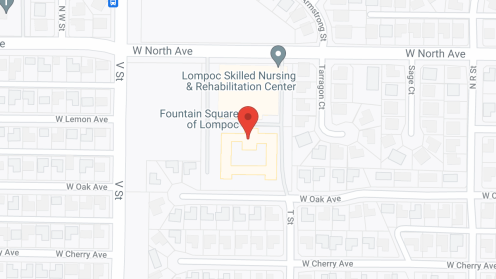 Map of the neighborhood around Fountain Square of Lompoc
