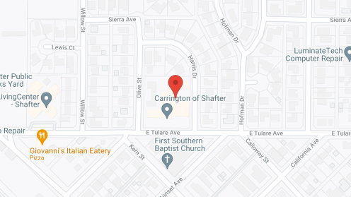 Map of the neighborhood around Carrington of Shafter