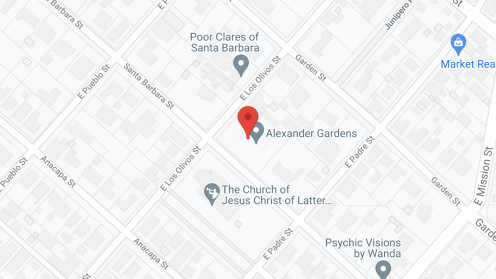 Map of the neighborhood around Alexander Gardens