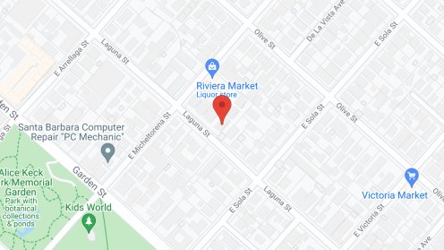 Map of the neighborhood around Villa Laguna