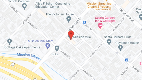 Map of the neighborhood around Mission Villa
