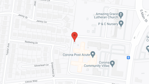Map of the neighborhood around Vista Cove at Corona