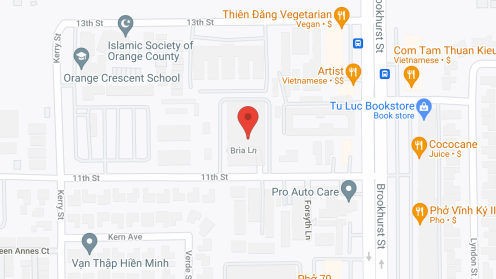 Map of the neighborhood around Hy-Lond Home