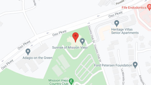 Map of the neighborhood around Sunrise of Mission Viejo
