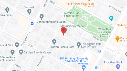 Map of the neighborhood around Mount Rubidoux Manor