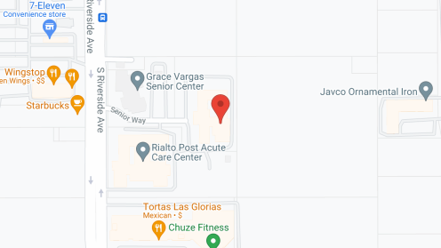 Map of the neighborhood around Rialto Assisted Living