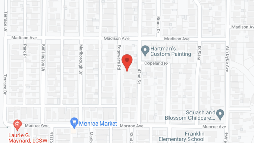 Map of the neighborhood around Harnish House
