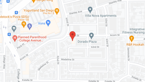 Map of the neighborhood around Aacorn Oaks