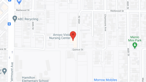 Map of the neighborhood around Arroyo Vista Nursing Center