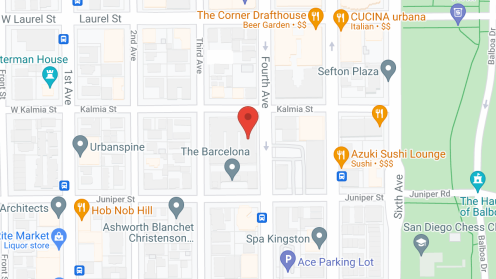 Map of the neighborhood around St. Paul's Villa
