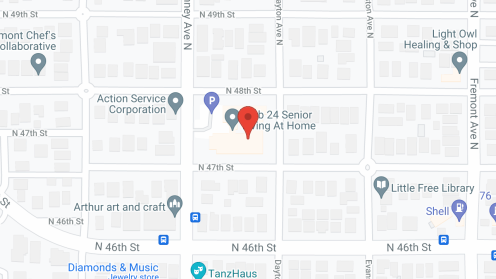 Map of the neighborhood around Columbia Lutheran Home