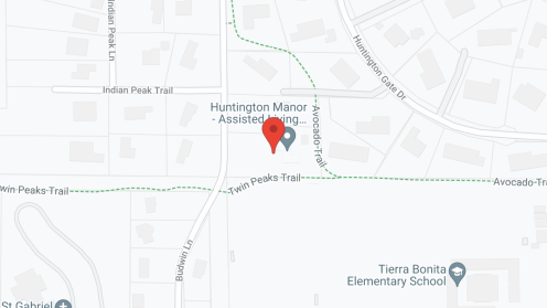 Map of the neighborhood around Huntington Manor