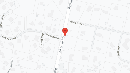 Map of the neighborhood around Villa Bernardo